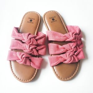 Shade and Shore Pink Maddie Knotted Sandal - Women's Size 5